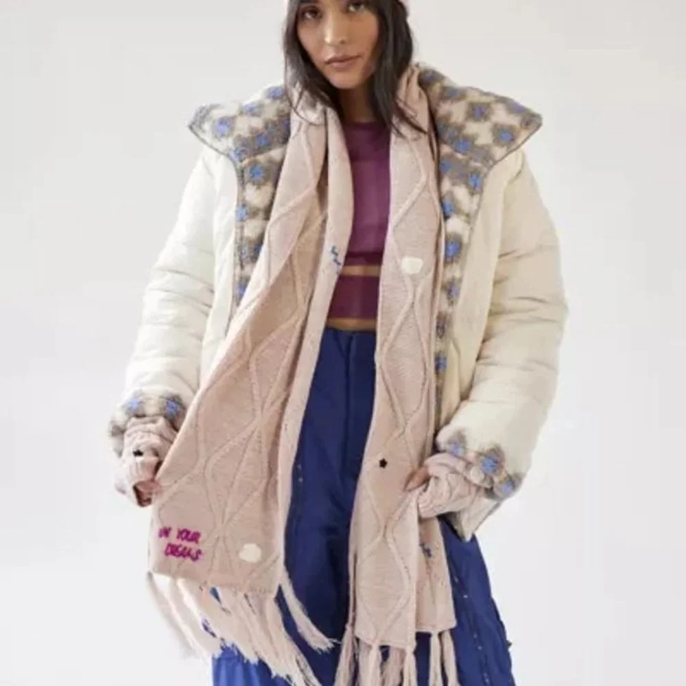 NWOT Urban Outfitters Bella Embroidered Scarf